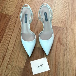 Brand new SJP white sling back pumps 👰🏼